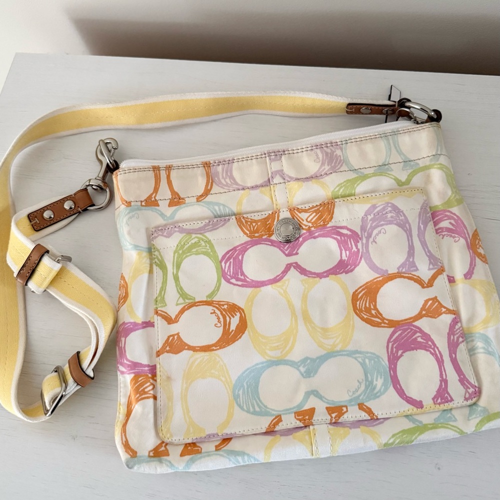 Coach Y2K Multicolor Scribble Print XL Swing Pack - Picture 10 of 10